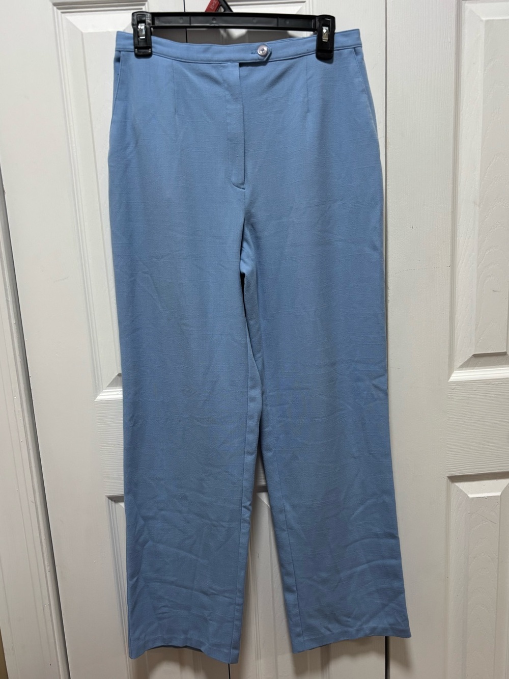 Sag Harbor Light Blue Straight-Leg Dress Trousers